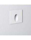 Balise LED Extérieure 3W Encastrable au Mur Carée Bombée Wabi Blanche