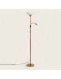 Lampadaire avec LED de Lecture Métal et Verre Ussel
