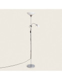 Lampadaire avec LED de Lecture Métal et Verre Ussel