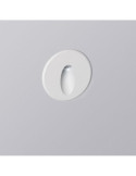 Balise LED Extérieure 3W Encastrable au Mur Ronde Bombée Wabi Blanche