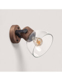 Lampe Murale Bois et Verre Dallas Glass ILUZZIA
