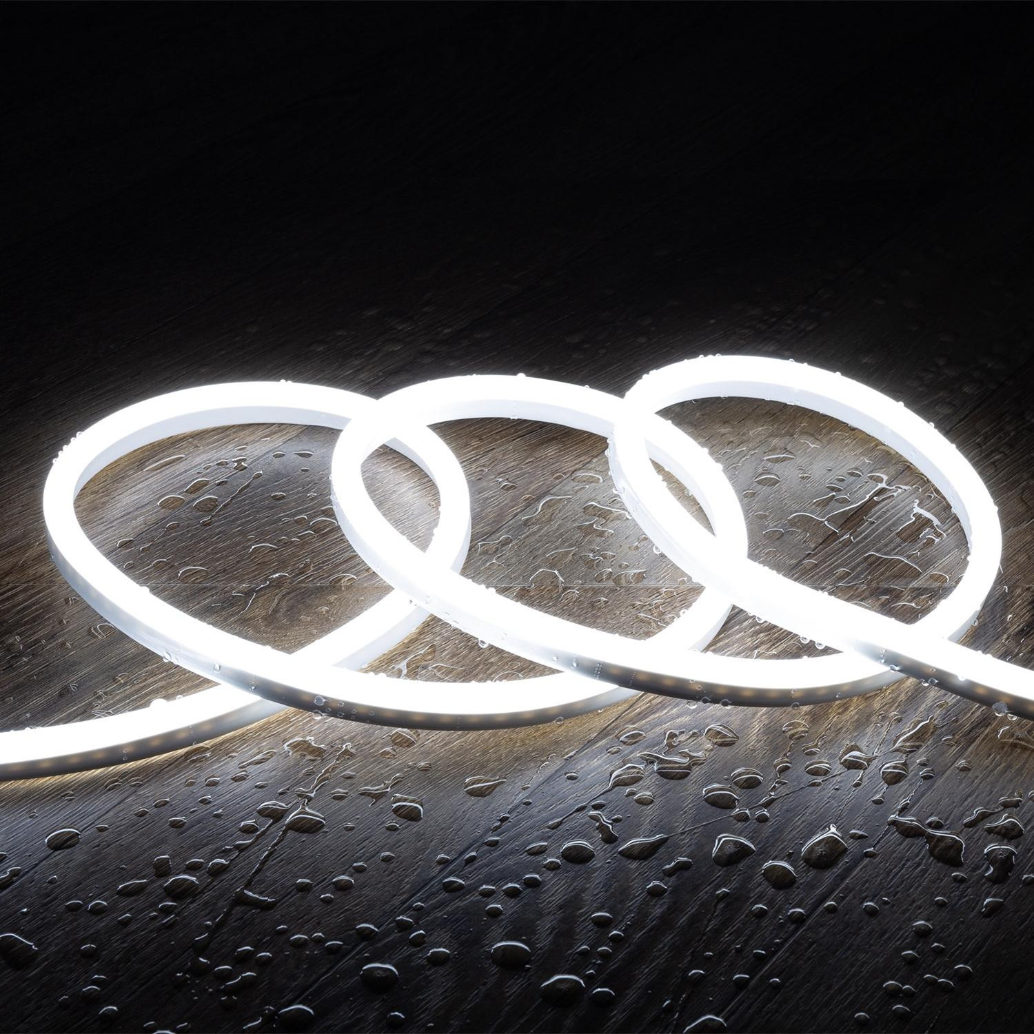 Ruban Néon LED Dimmable 220V SFLEX8 IP65 coupe tous les 100cm 9 m Blanc froid