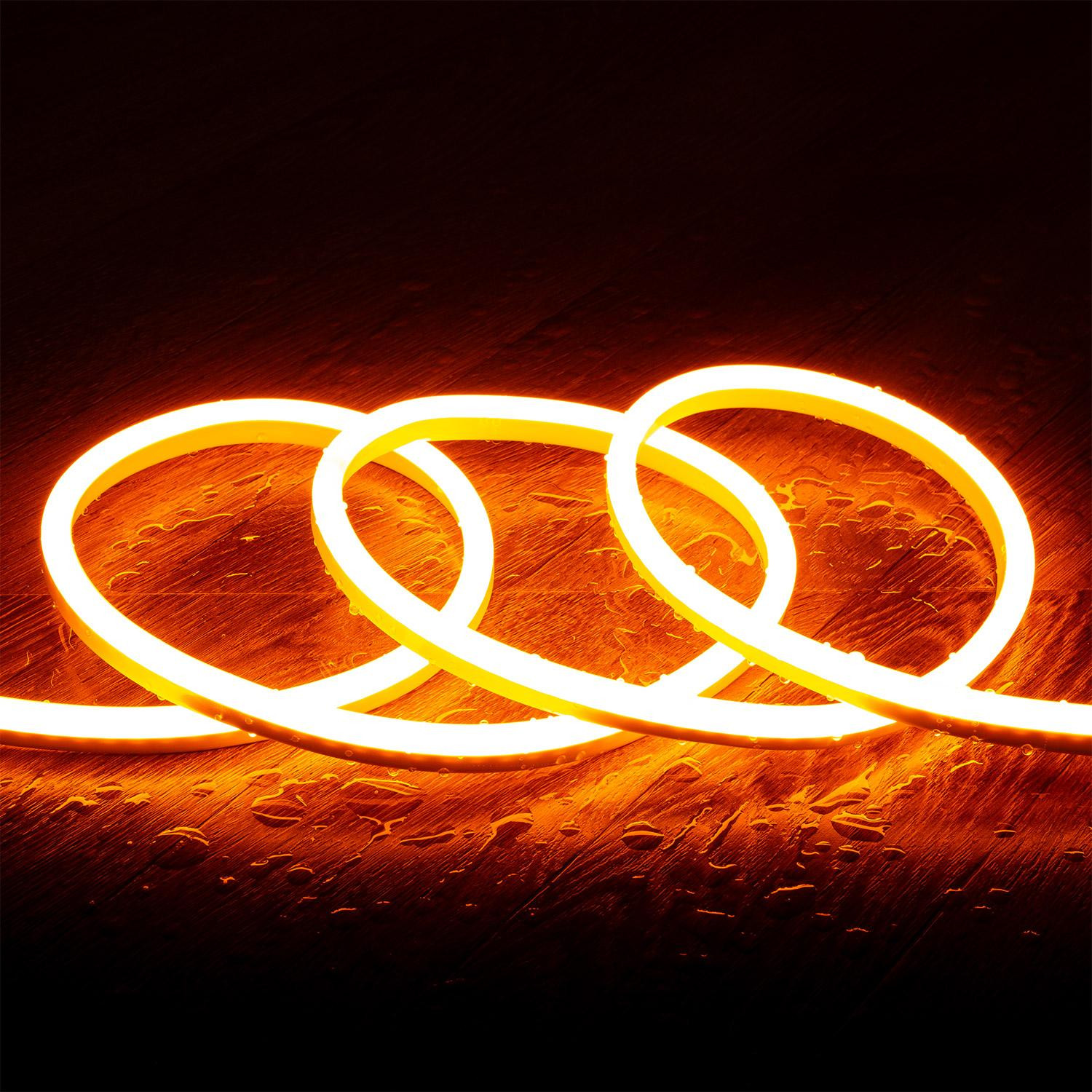 Ruban Néon LED Dimmable 220V SFLEX8 IP65 coupe tous les 100cm 9 m Orange