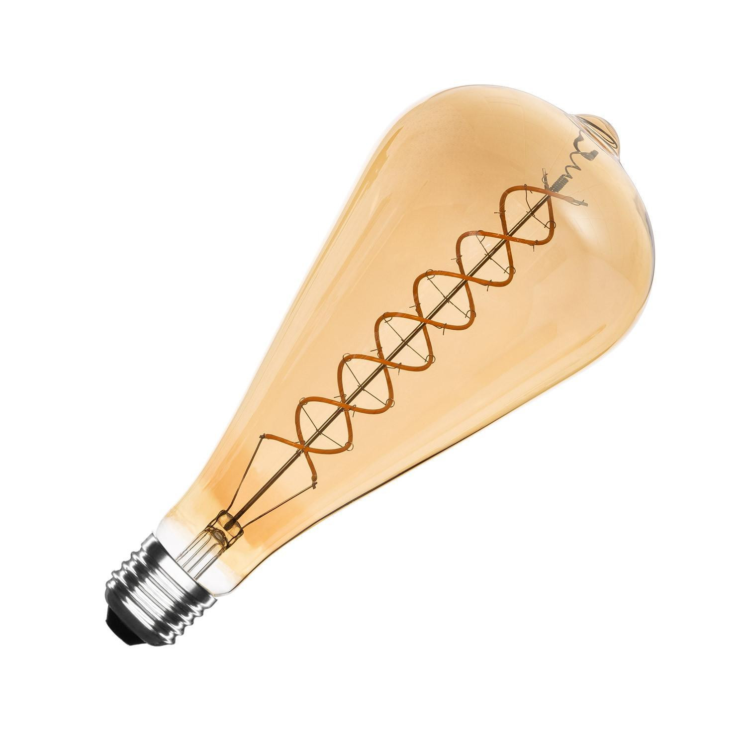 Ampoule LED E27 Filament 8W 800lm ST115 Ambre No Flicker Blanc chaud 2200K
