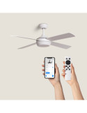 Ventilateur de plafond Silencieux Blanc Navy 132cm Moteur DC