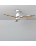 Ventilateur de Plafond Silencieux Mersin Bois & Blanc 132 cm Moteur DC