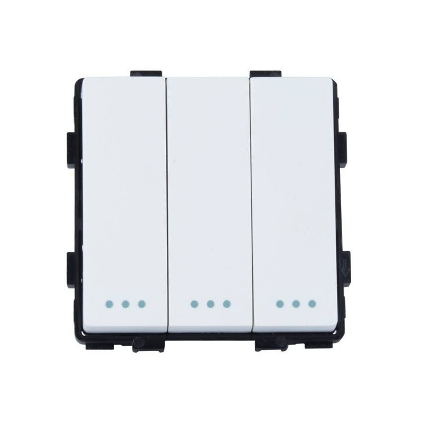 Interrupteur Triple Modern Blanc