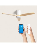 Ventilateur de Plafond Silencieux Angistri Blanc 132cm Motor DC