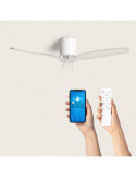 Ventilateur de Plafond Silencieux Angistri Blanc 132cm Motor DC