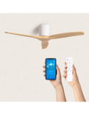 Ventilateur de Plafond Silencieux Angistri Blanc 132cm Motor DC