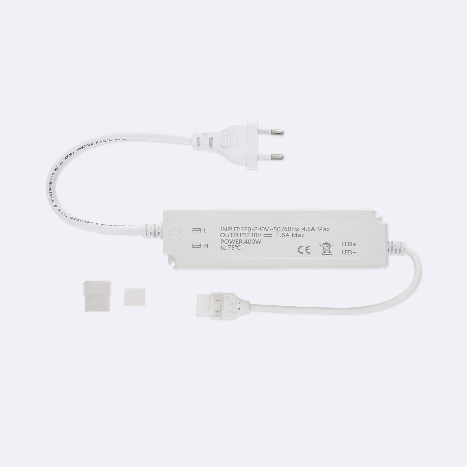 Driver No Flicker pour Rubans LED 220V AC SMD Silicone FLEX IP65 Largeur 12mm 400W