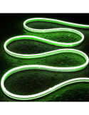Gaine Néon LED 48V DC 120 LED/m Vert IP65 sur Mesure Coupe tous les 5 cm