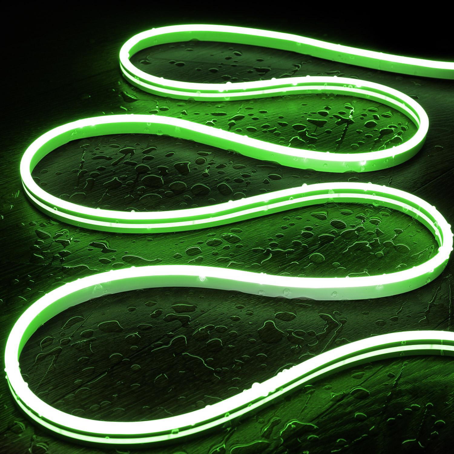 Gaine Néon LED 48V DC 120LED/m Vert IP65 Coupe tous les 5 cm 8 m