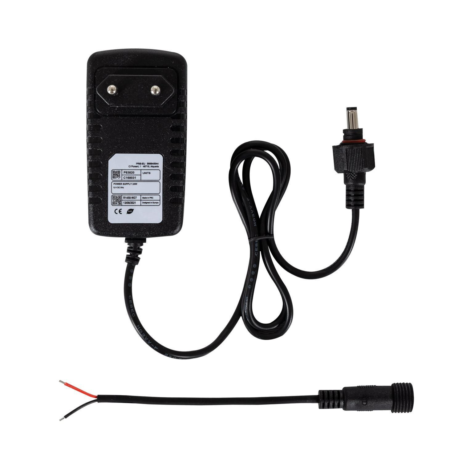 Bloc d’Alimentation 12V DC 24W 2A Jack avec Filetage de Sécurité 24W