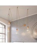 Suspension Textile et Bois Spider Creative-Cables SPL114RN06DCGL