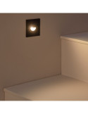 Baliza LED 2W Cuadrado de Aluminio Negro IP65 Guell