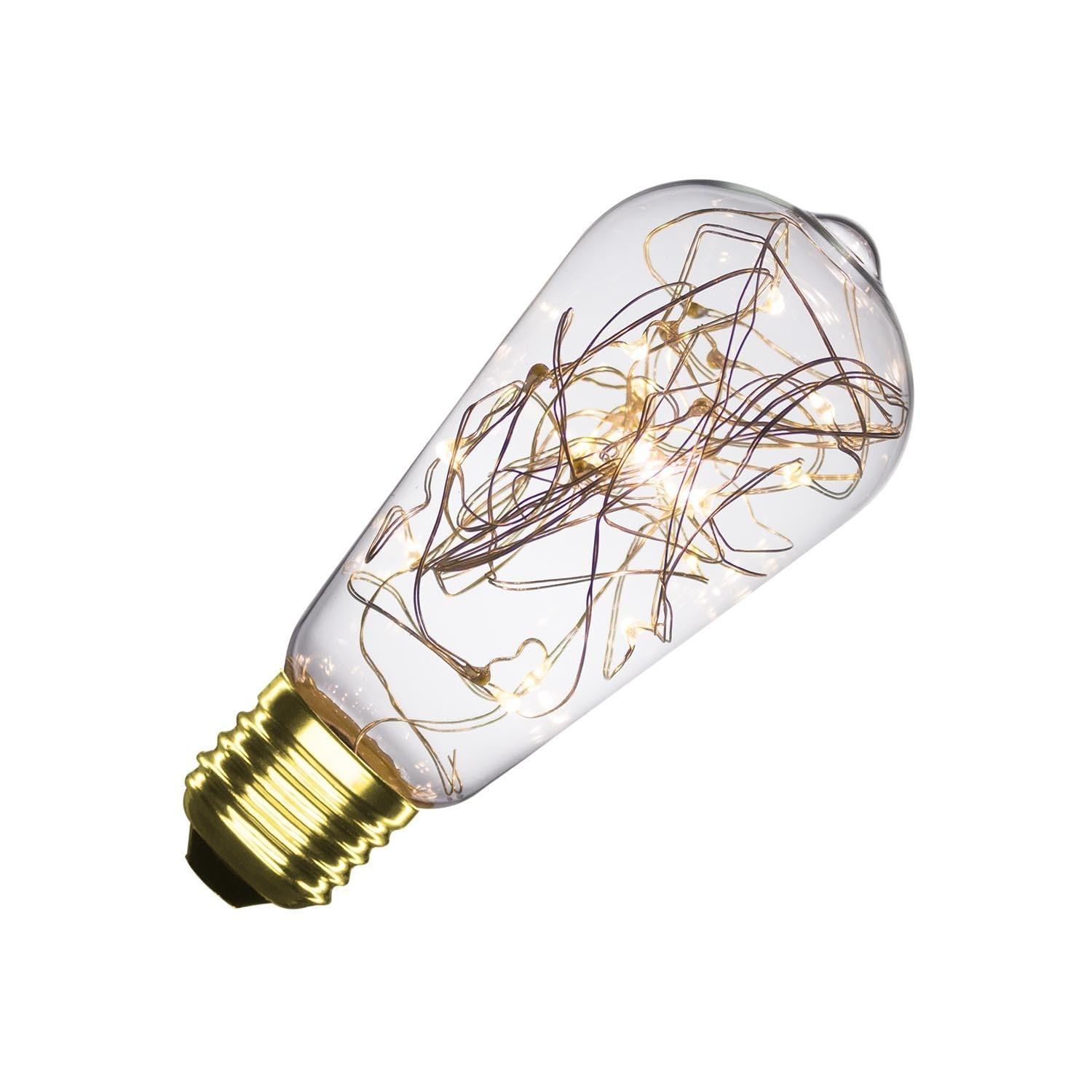 Ampoule LED Filament E27 1.5W 80lm ST64 No Flicker Blanc chaud 2500K