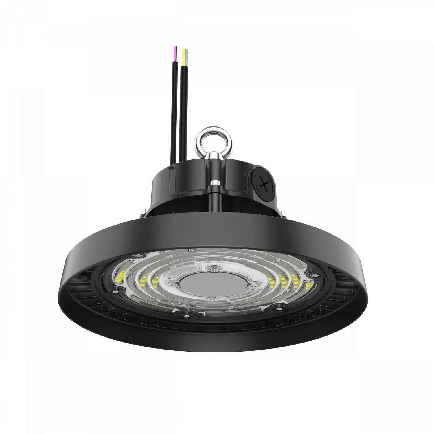 Cloche LED Industrielle UFO 100W 170lm/W MOSO Dimmable DALI HBD Blanc froid 5000K