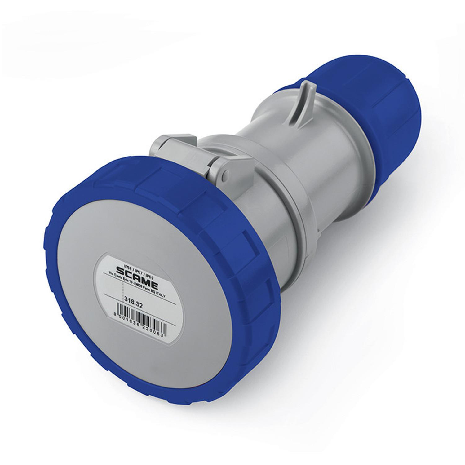 Fiche Industrielle 32A IP66 Optima SCAME 2P + TT