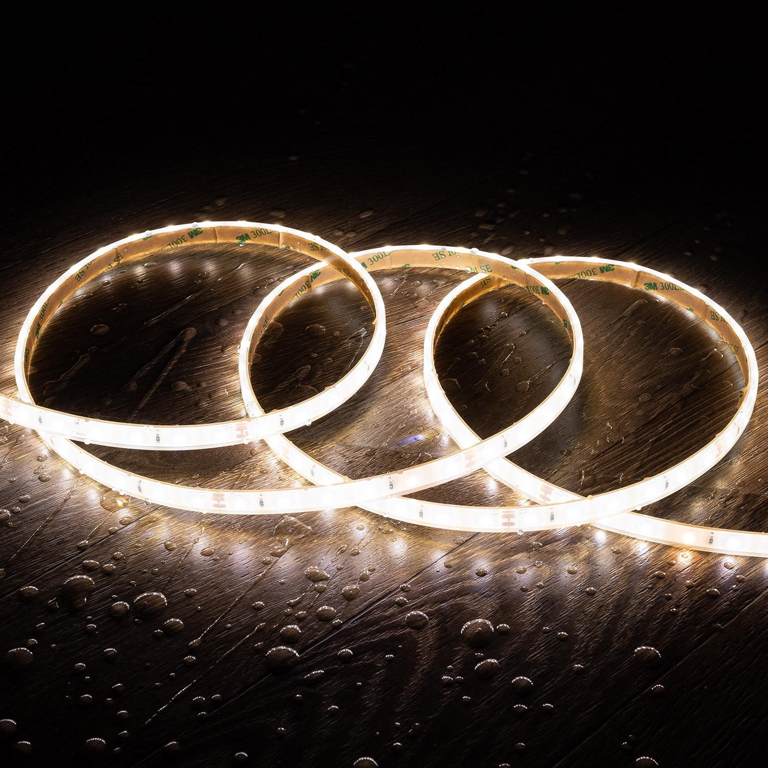 Ruban LED 24V DC SMD Silicone FLEX 60LED/m 5m IP68 Largeur 10mm Coupe tous les 10cm Blanc neutre 4000K