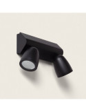Applique Murale Extérieure LED 12W Aluminio Abel Large 2 Spots