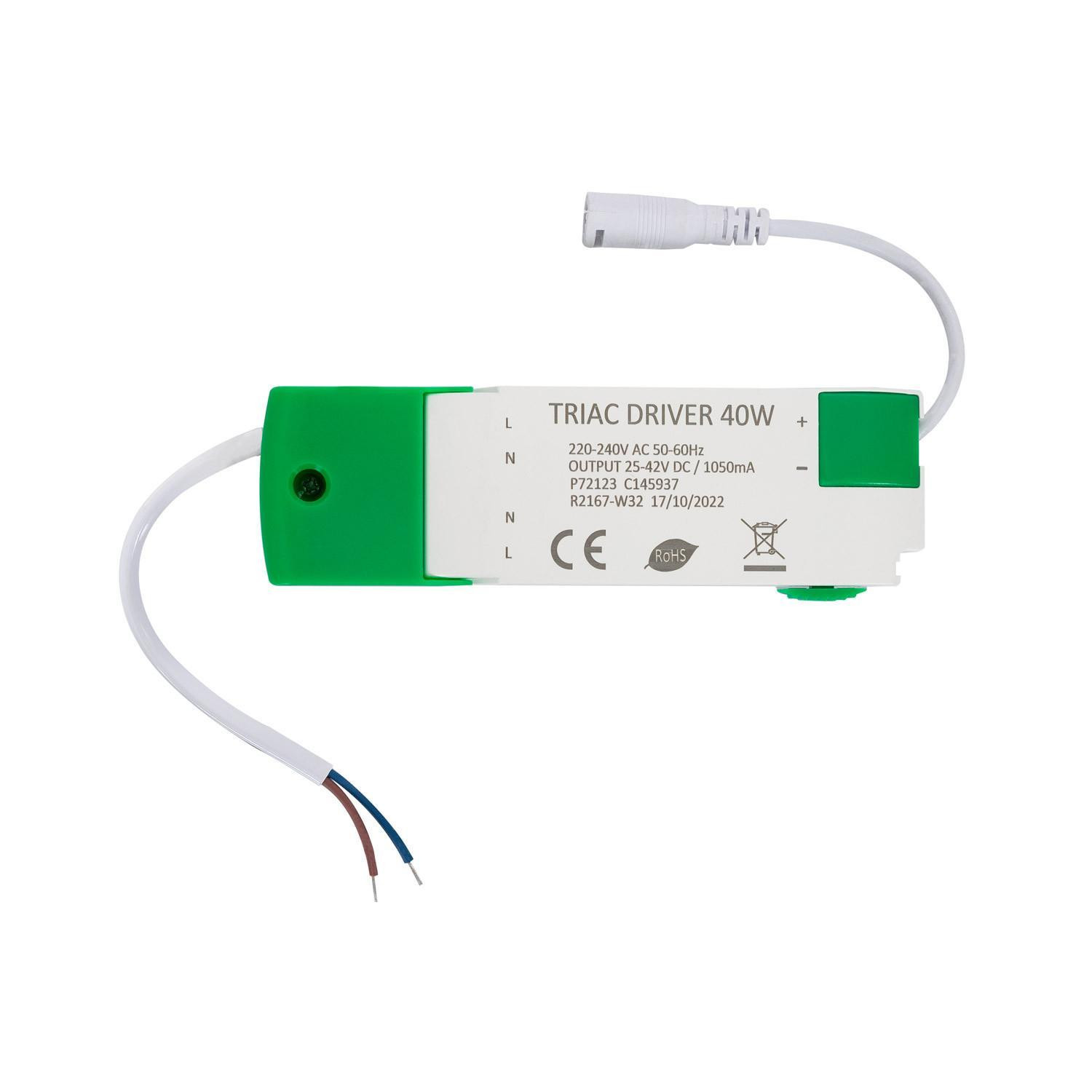 Driver Dimmable TRIAC 220-240V Sortie 25-42V DC 1050mA 40W No Flicker Dimmable TRIAC