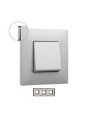 Plaque de Finition 3 Éléments  Aluminium LEGRAND Valena Next 741033