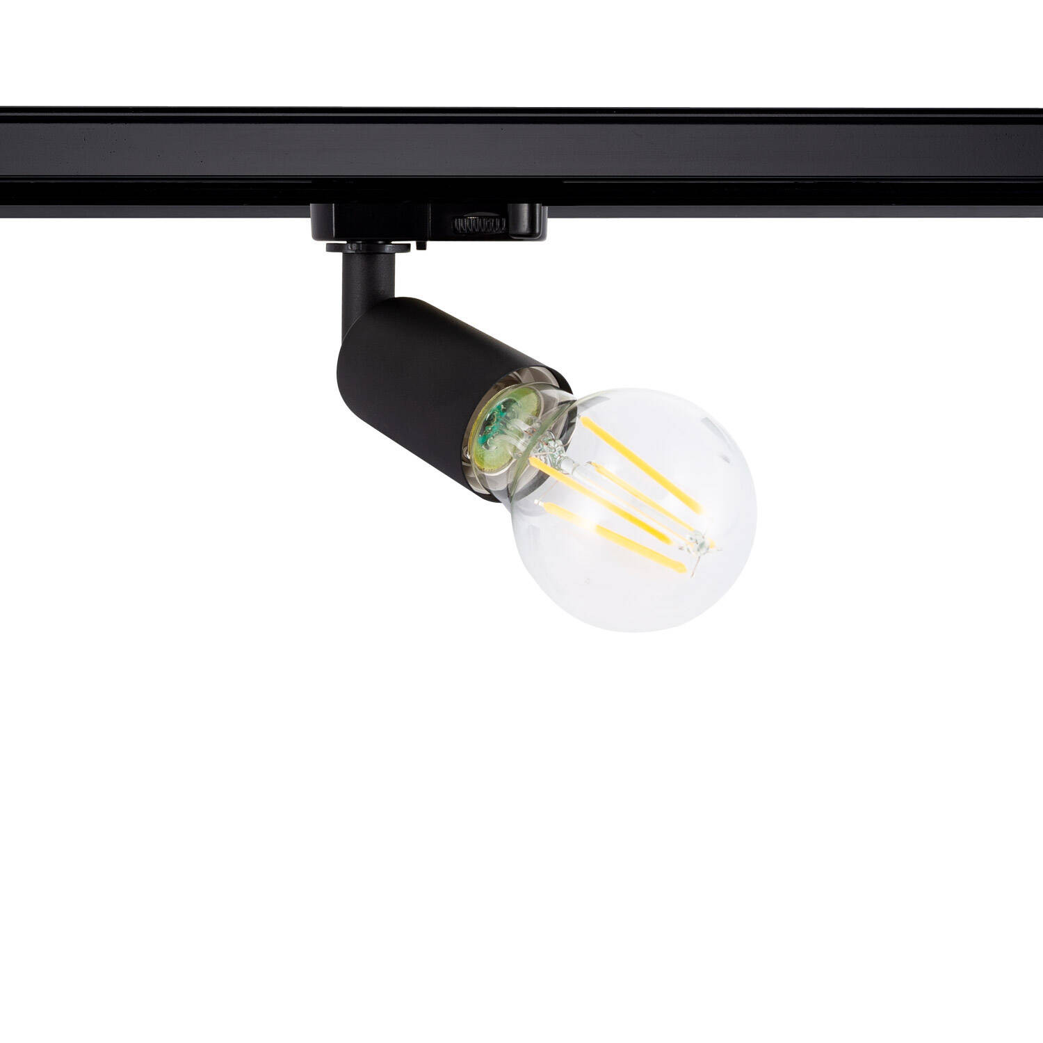 Spot à Douille sur Rail Triphasé Oasis pour Ampoule E27 Noir