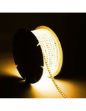Bobine de Ruban LED Dimmable Auto-redressement 220V SMD2835 Silicone FLEX 120 LED/m High Lumen Largeur 12mm 50 metres IP67 Coupe