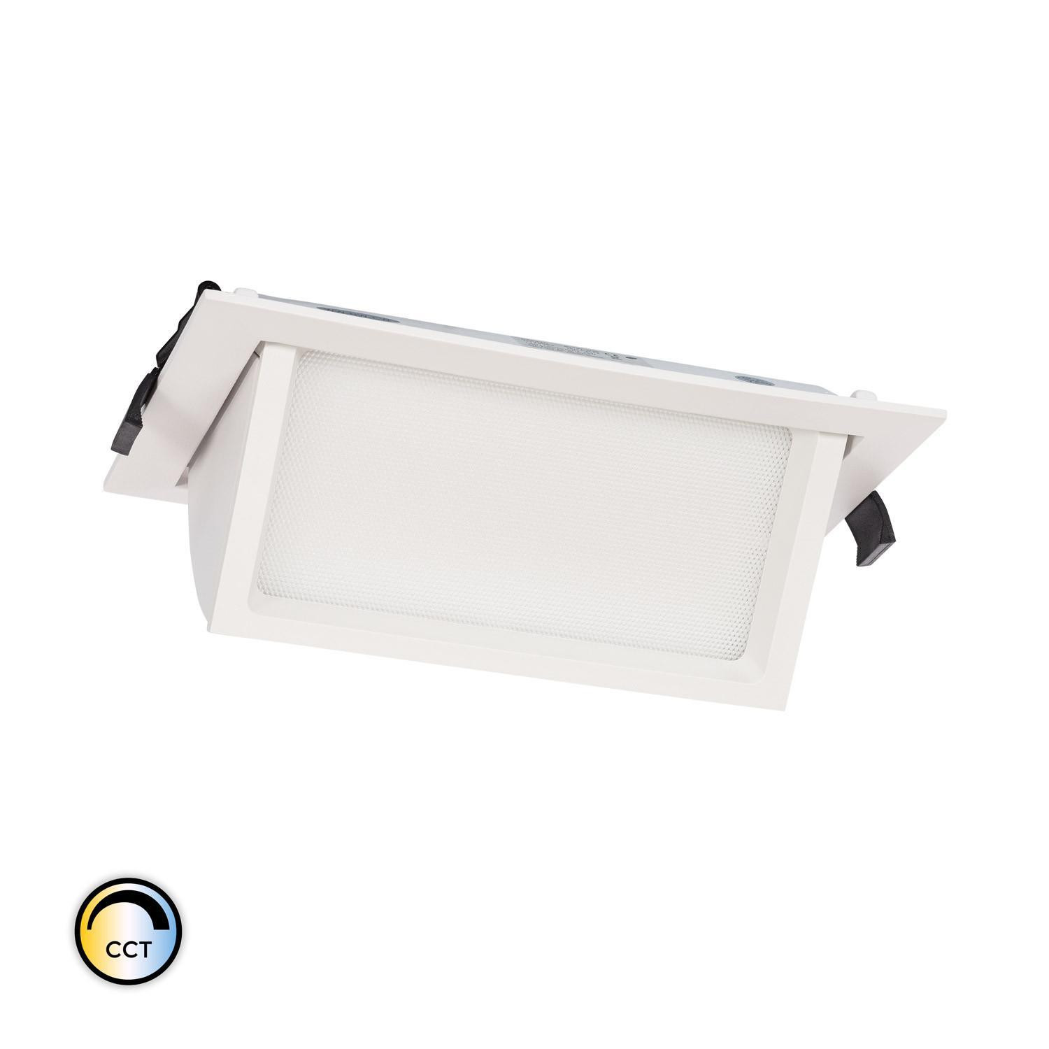 Downlight LED 46W Rectangulaire Orientable OSRAM CCT 120 lm/W LIFUD Coupe 210x125mm No Flicker Sélectionnable (3000K - v28614
