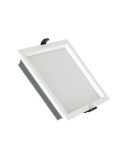 Downlight LED 40W Carré SAMSUNG Aero 130 lm/W Microprismatique LIFUD Coupe 210x210 mm