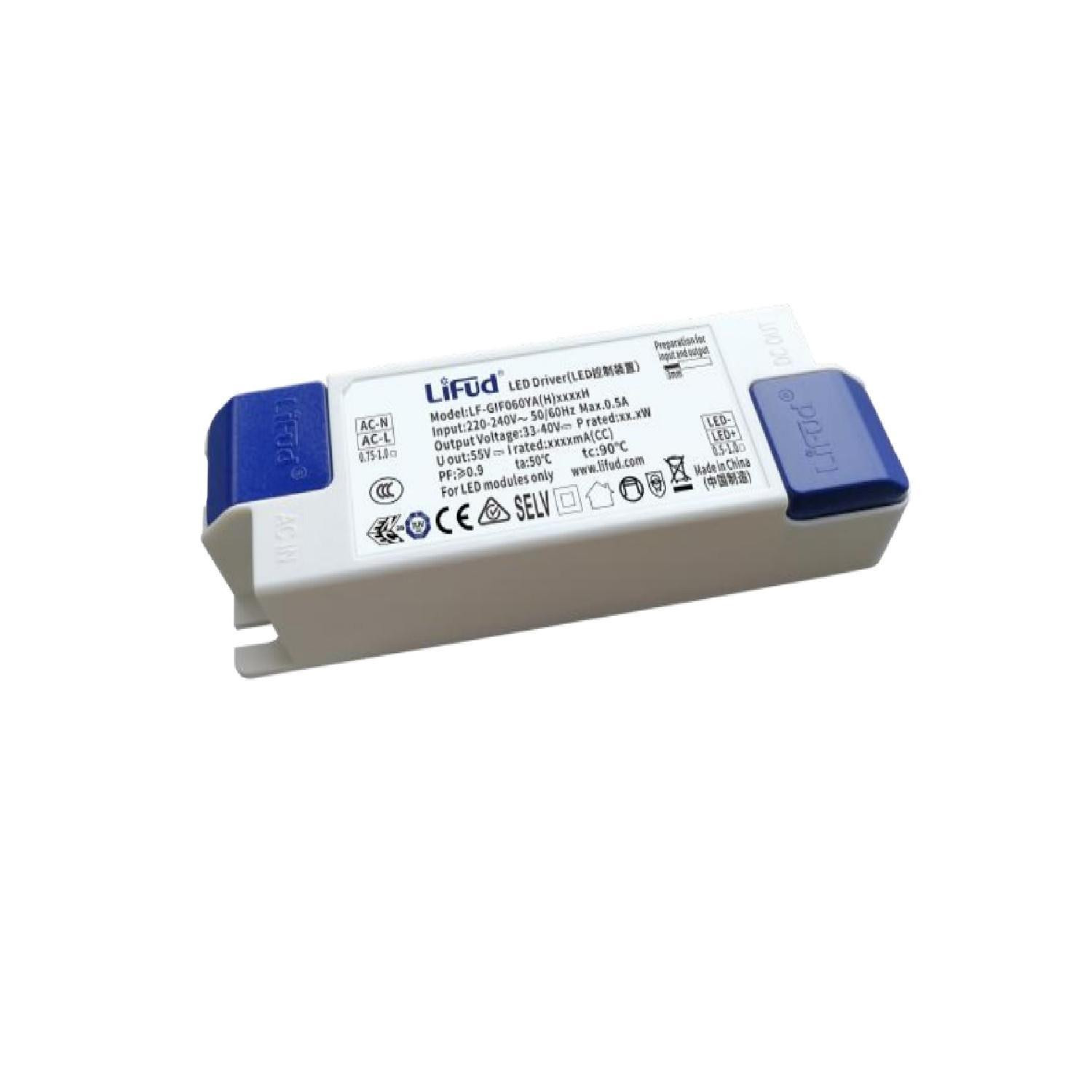 Driver LIFUD 220-240V Sortie 33-40V 1500mA DC 60W No Flicker LF-GIF060YA(H) 60W
