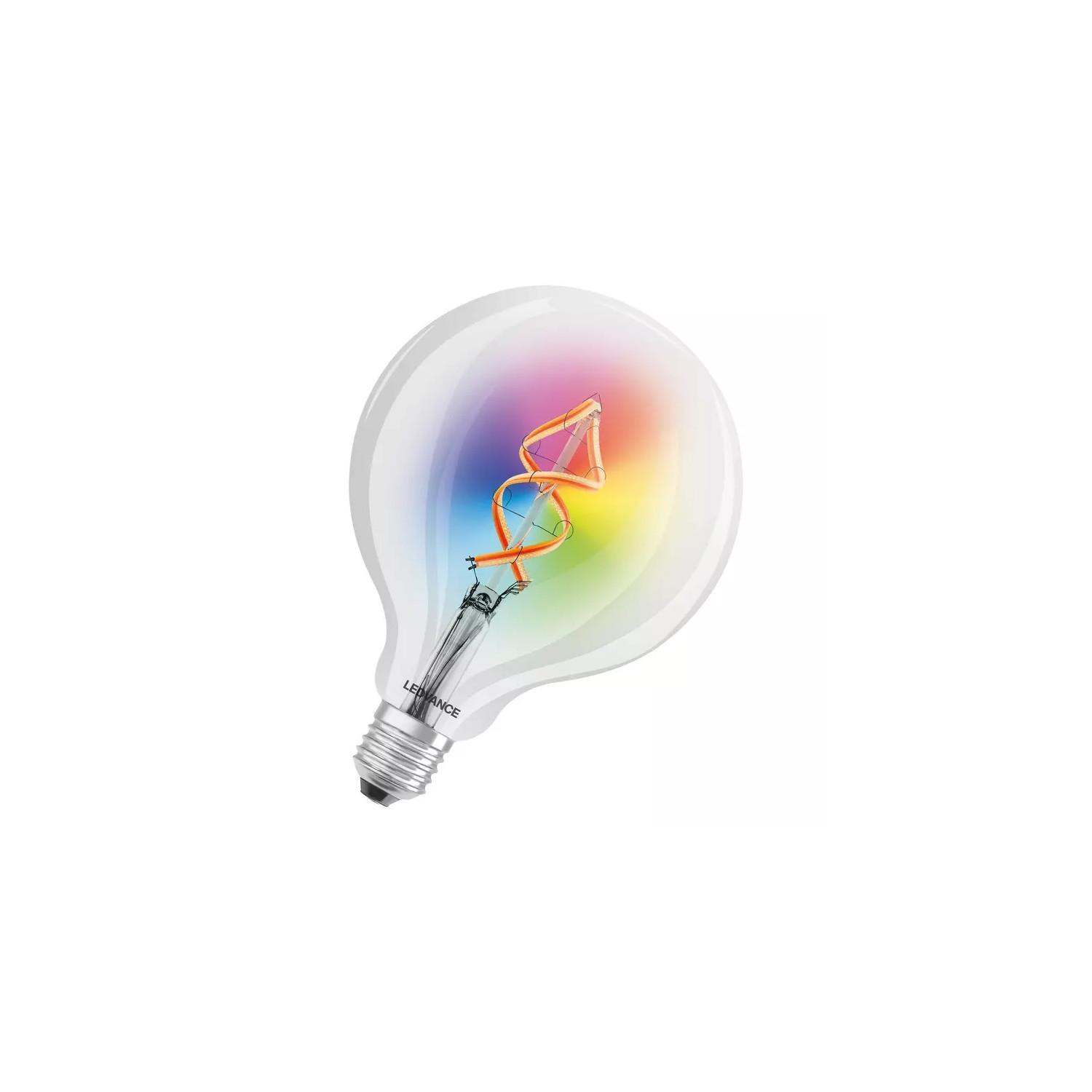 Ampoule LED Filament E27 4.5W 300lm G125 WiFi RGBW LEDVANCE Smart+ RGBW