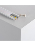 Profilé Aluminium Encastré avec Capot Continu pour Double Ruban LED jusqu'à 18 mm