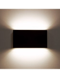 Applique Murale LED Extérieure Einar 12W Éclairage Double Face Rectangulaire Noire
