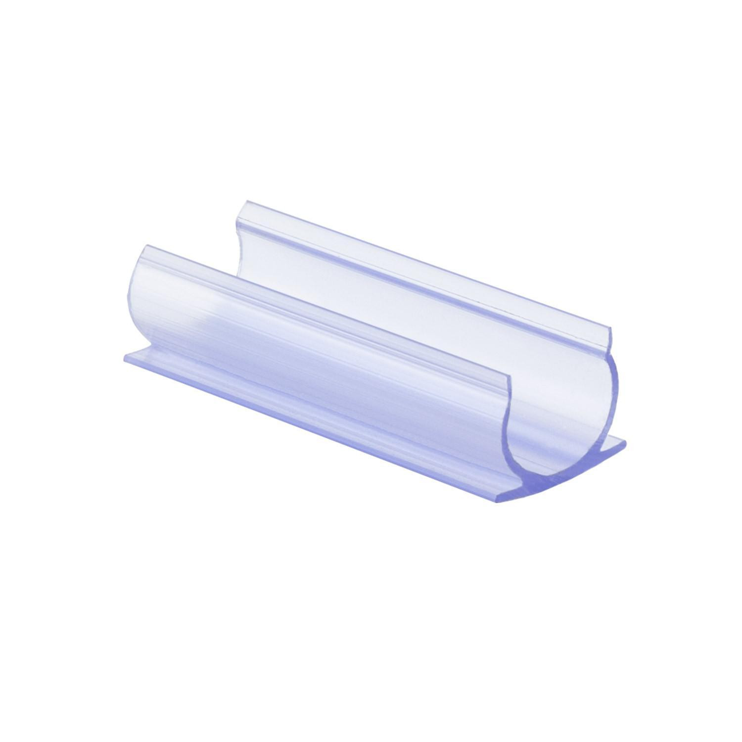 Clip de Fixation PVC pour Néon LED Flexible 360º Rond Monochrome Transparent