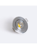 Spot Downlight LED Rond COB CRI90 Coupe Ø 45 mm Argentée