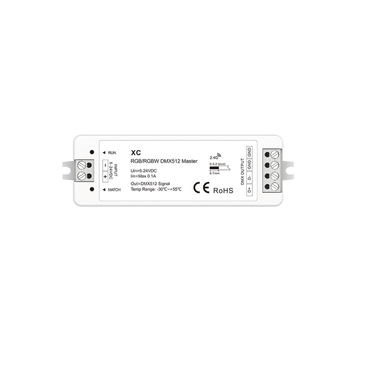 Contrôleur RF-DMX512 RGB/RGBW Blanc