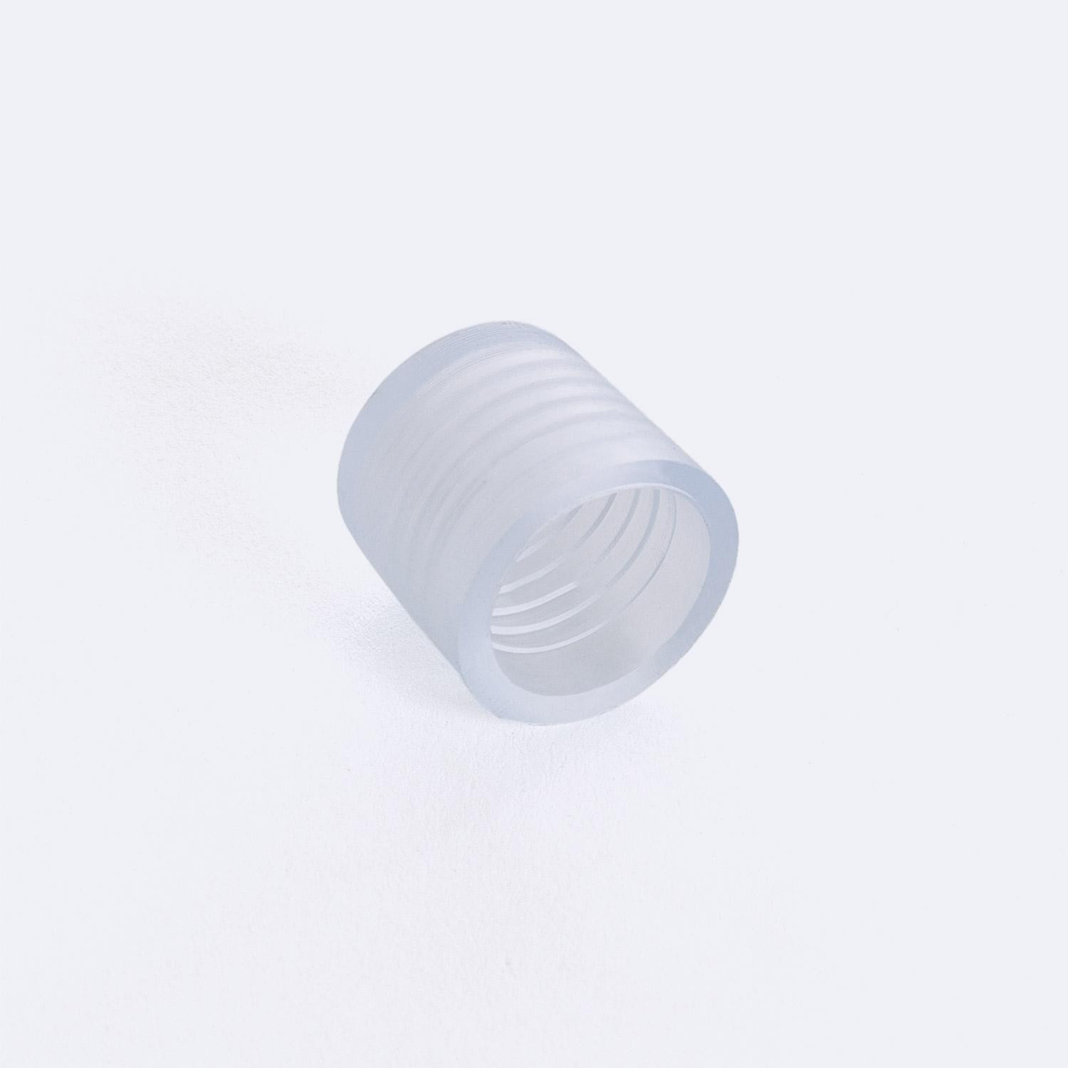 Embout pour ruban néon LED dimmable 220V circulaire SFLEX14 Transparent