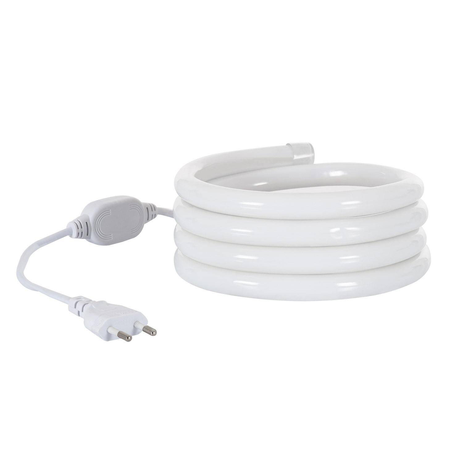 Néon LED Flexible 360º Rond Dimmable 120LED/m 220V AC Bleue IP67 Coupe tous les 100cm 9m
