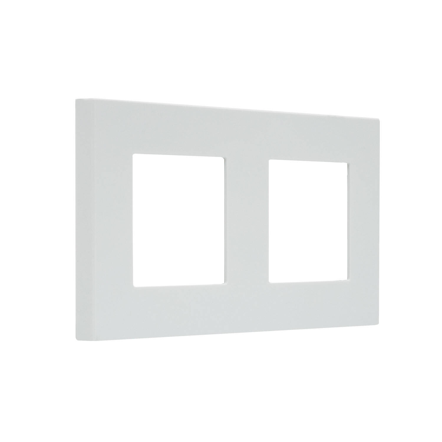Cadre PC 2 Emplacements Modern Blanc pour interrupteur moderne