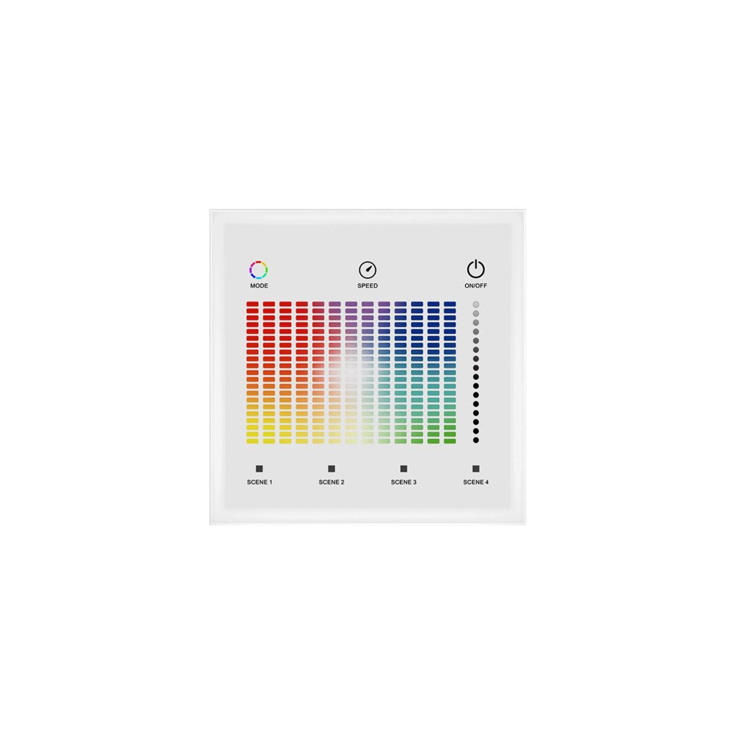 Variateur Mural Tactile LED 12/24V DC RGB DMX RGB