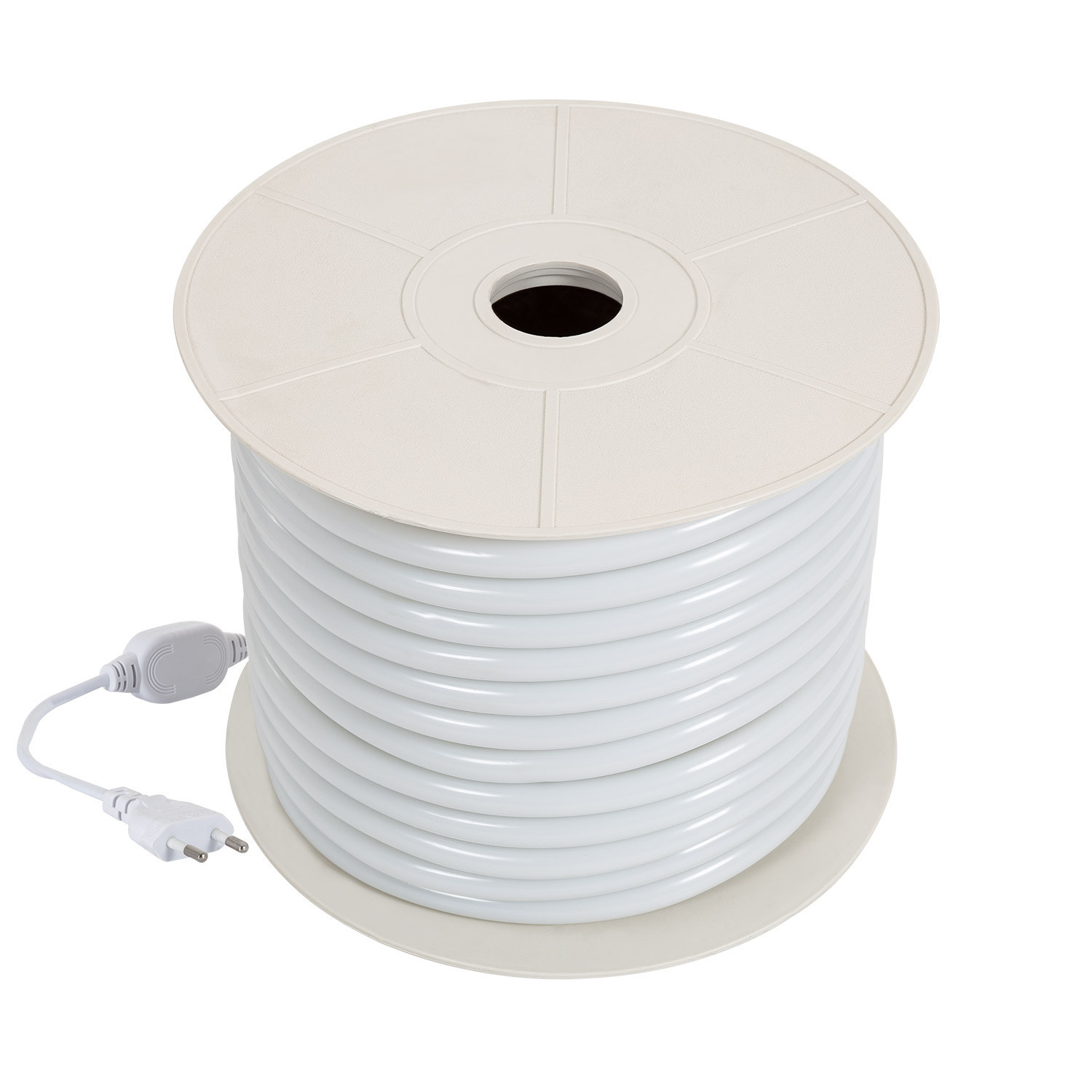Bobine Néon LED Flexible 360º Rond Dimmable 220V AC 120LED/m IP67 Orange 50 Mètres Coupe Tous les 100cm Orange