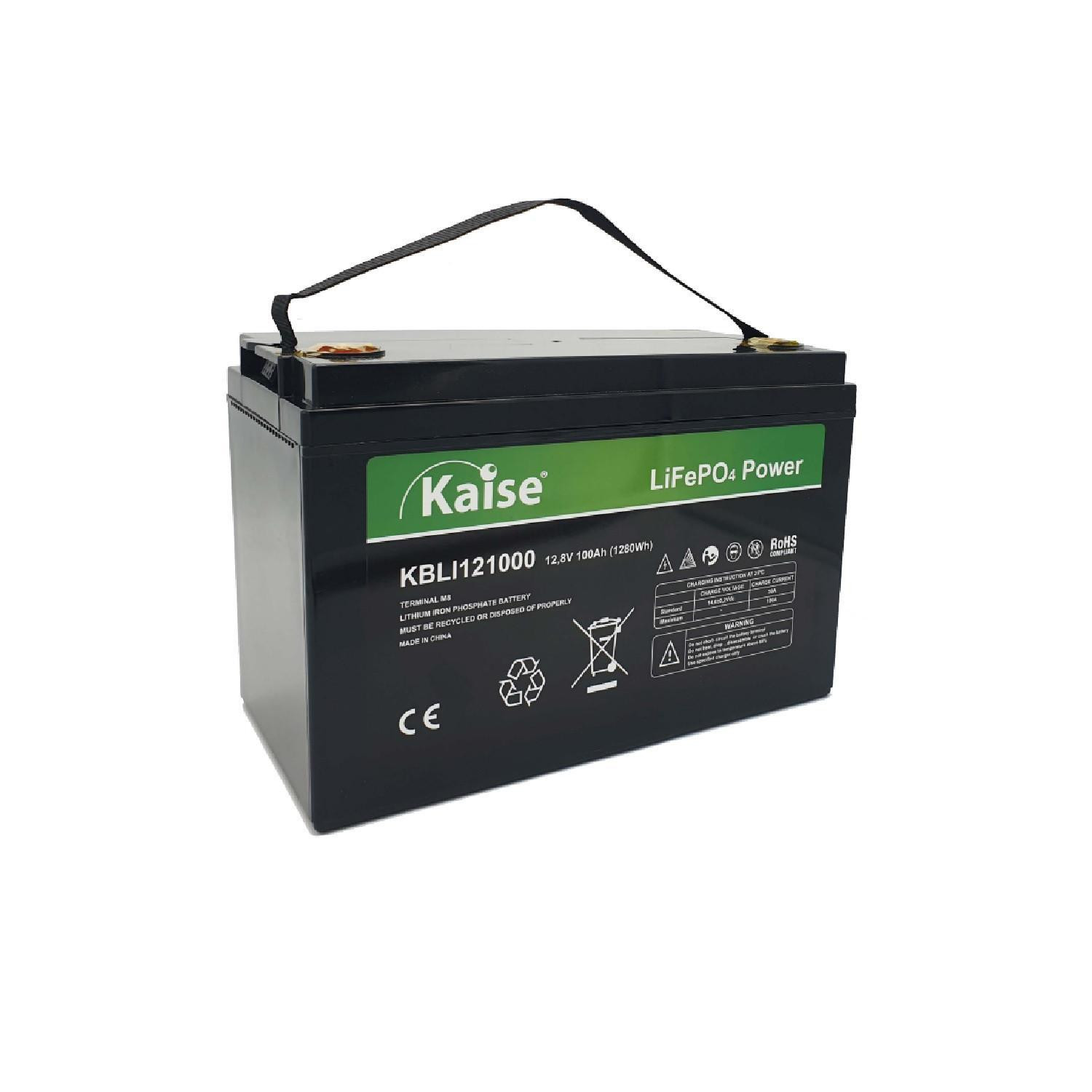 Batterie au Lithium 12V 100Ah 1.28kWh KAISE KBLI121000 10000mAh