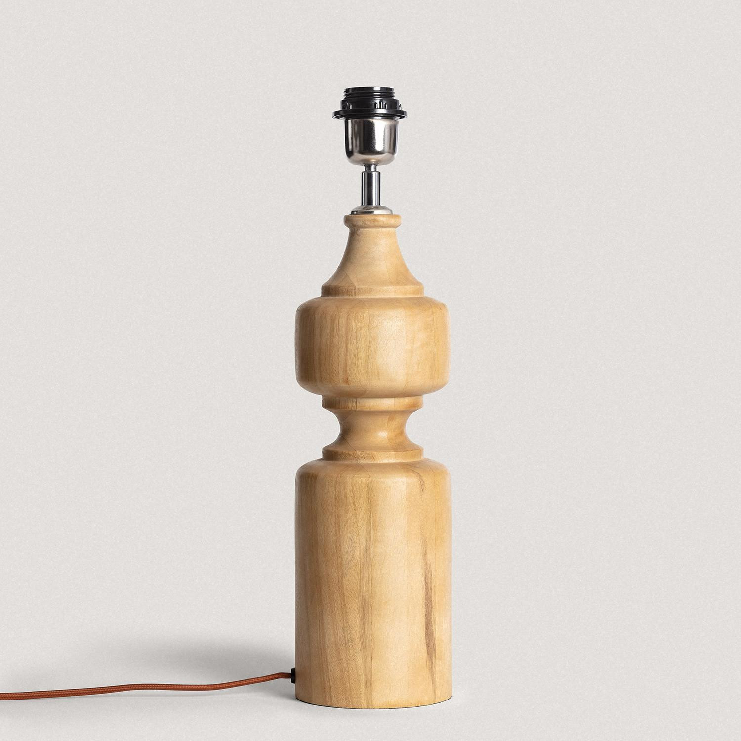 Pied de Lampe à Poser en bois Sansa ILUZZIA Naturel