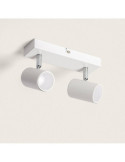Plafonnier Orientable Métal 2 Spots Wuedy