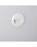 Balise Murale LED Extérieur 3W Aluminium Ronde Wabi Blanche