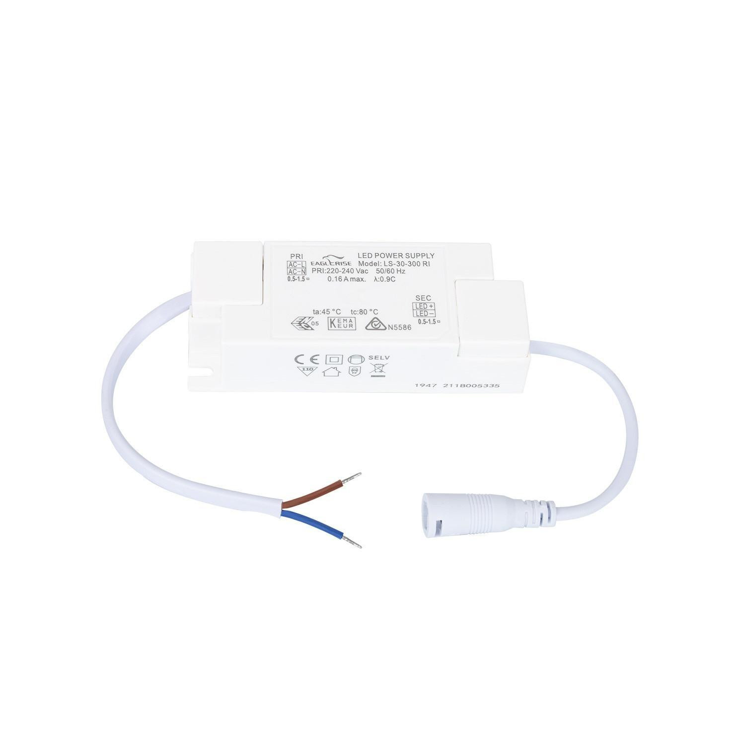 Driver EAGLERISE 220-240V Sortie 67-100V DC 300mA 30W No Flicker LS-30-300RI 30W