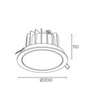 Downlight LED Dako Réglable 18W IP65 LEDS-C4 15-E105-05-CL