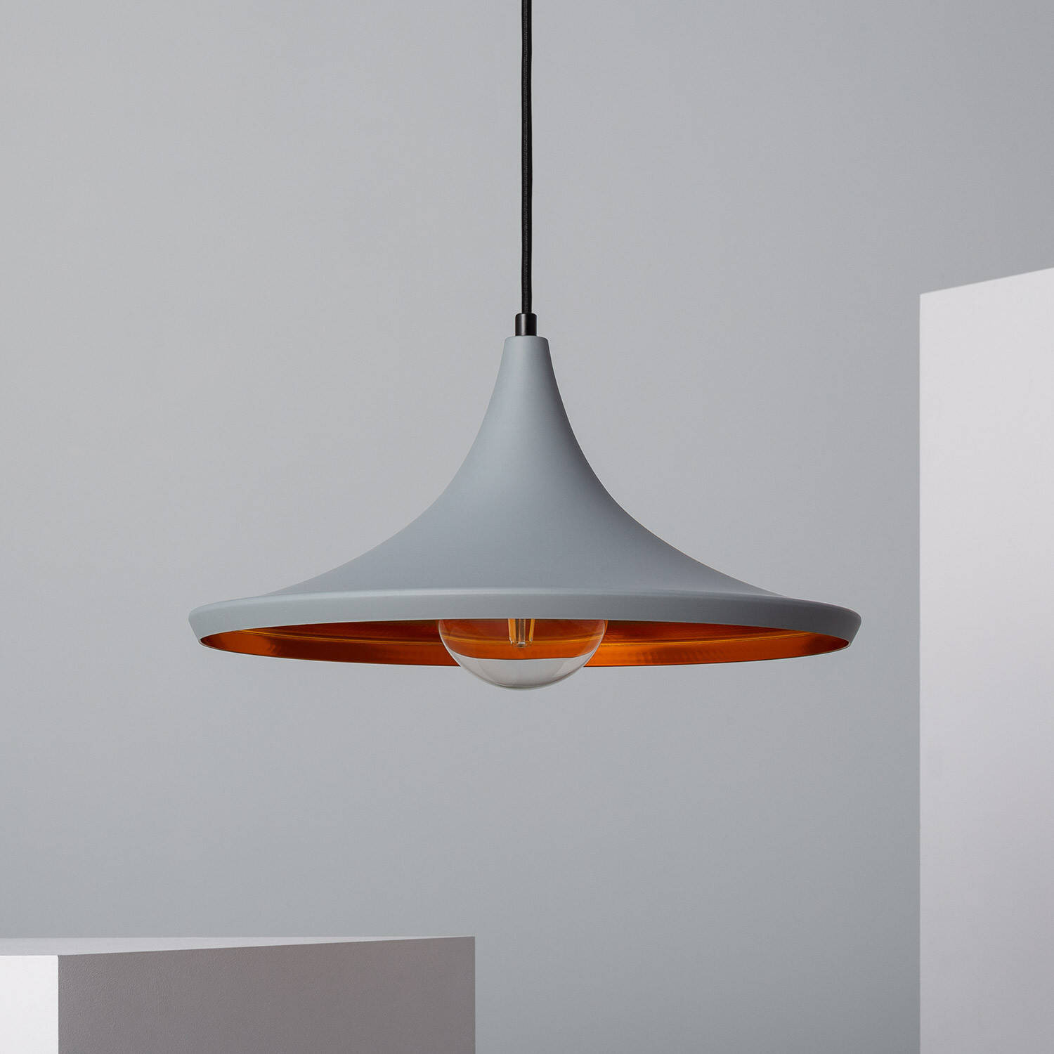 Suspension Métal Presley Gris